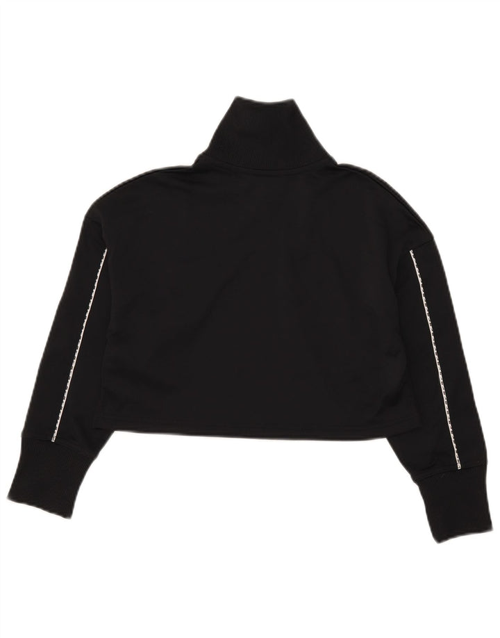 Nike Womens Crop træningsdragt topjakke UK 10 Small Black Polyester
