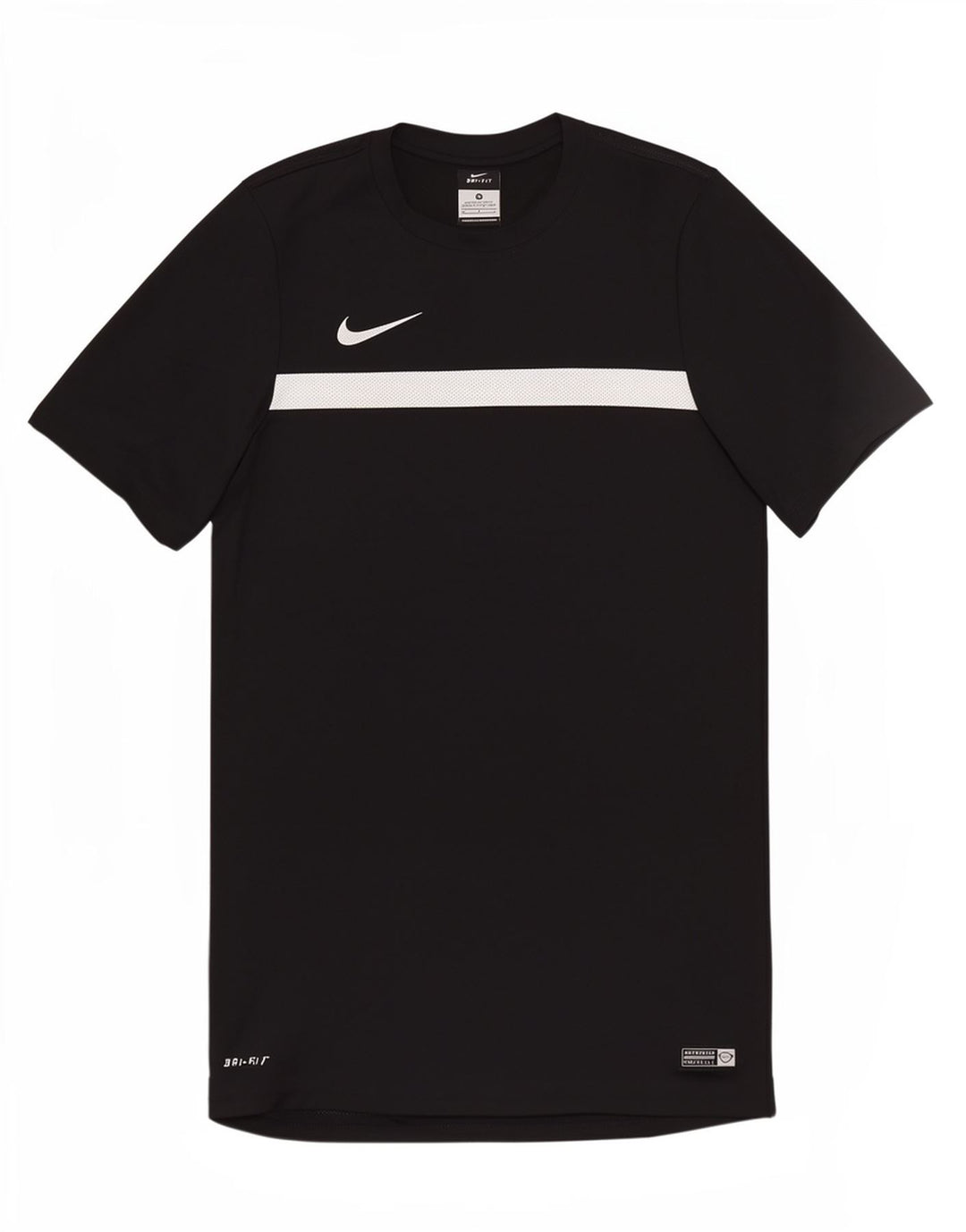 Nike Herre T-shirt Top Medium Sort Colourblock Polyester