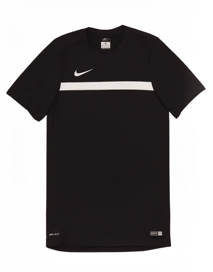 Nike Herre T-shirt Top Medium Sort Colourblock Polyester