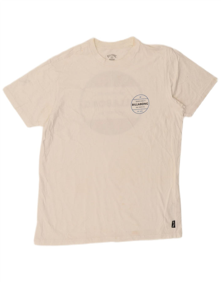 Billabong Herre Grafisk T-Shirt Top Medium Hvid Bomuld