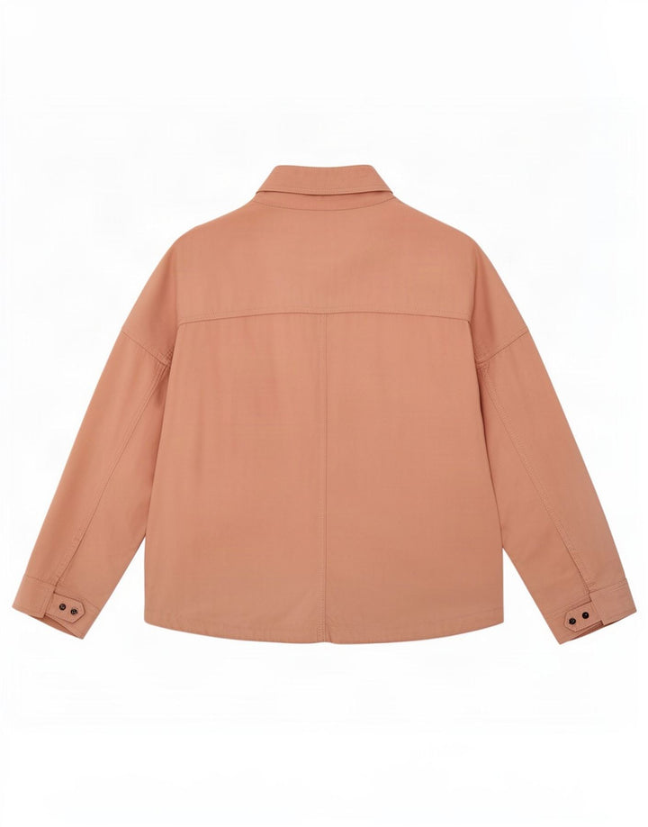 Zara Womens Oversized Bomber Jacket UK 10 Small Pink Lyocell