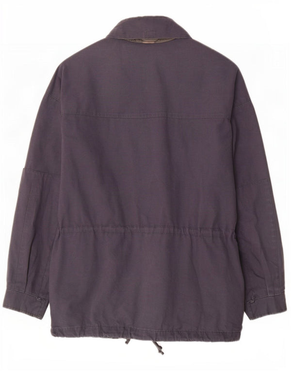 Samas Herre Hooded Parka Jacket UK 42 XL Navy Blue Bomuld