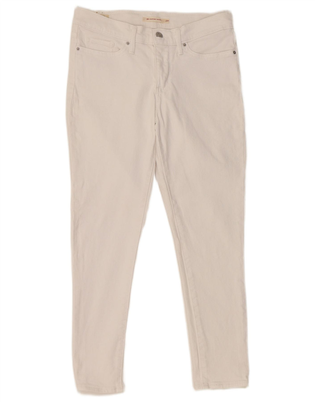 LEVI'S Dame 311 Shaping Skinny Jeans W29 L26 Hvid Bomuld