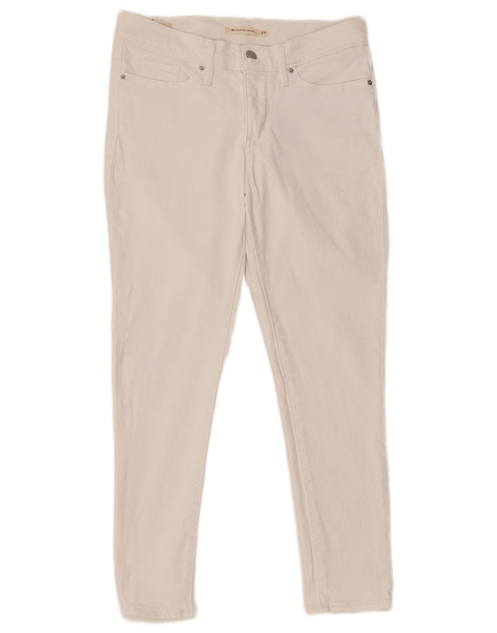 LEVI'S Dame 311 Shaping Skinny Jeans W29 L26 Hvid Bomuld