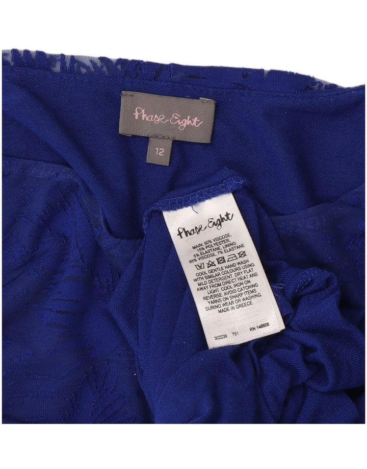 Phase Eight Womens Oversized Top 3/4 ærme UK 12 Medium Blue Floral