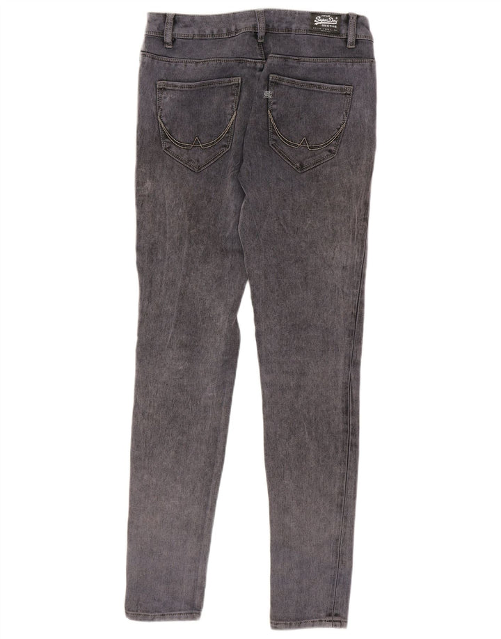 SUPERDRY Dame Super Skinny Jeans W30 L32 Grå Bomuld