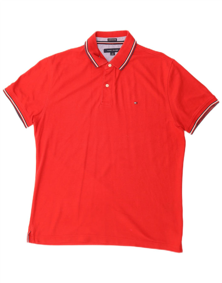 Tommy Hilfiger Poloskjorte til mænd Stor rød bomuld