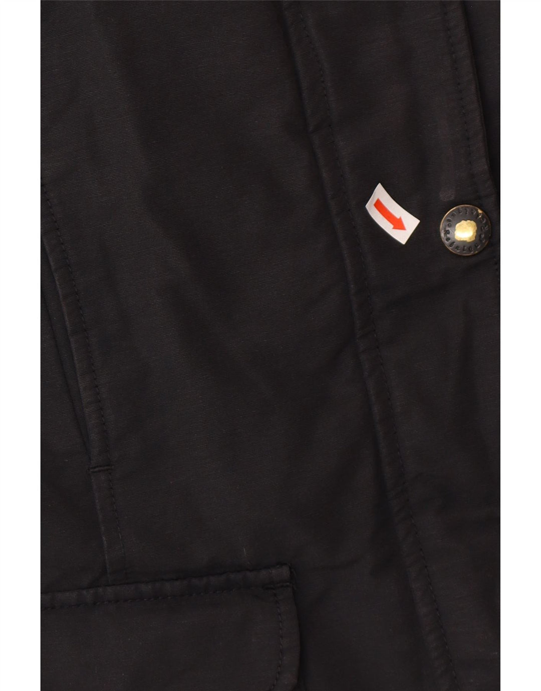 Refrigue Dame Hooded Parka Jacket UK 10 Small Black Bomuld