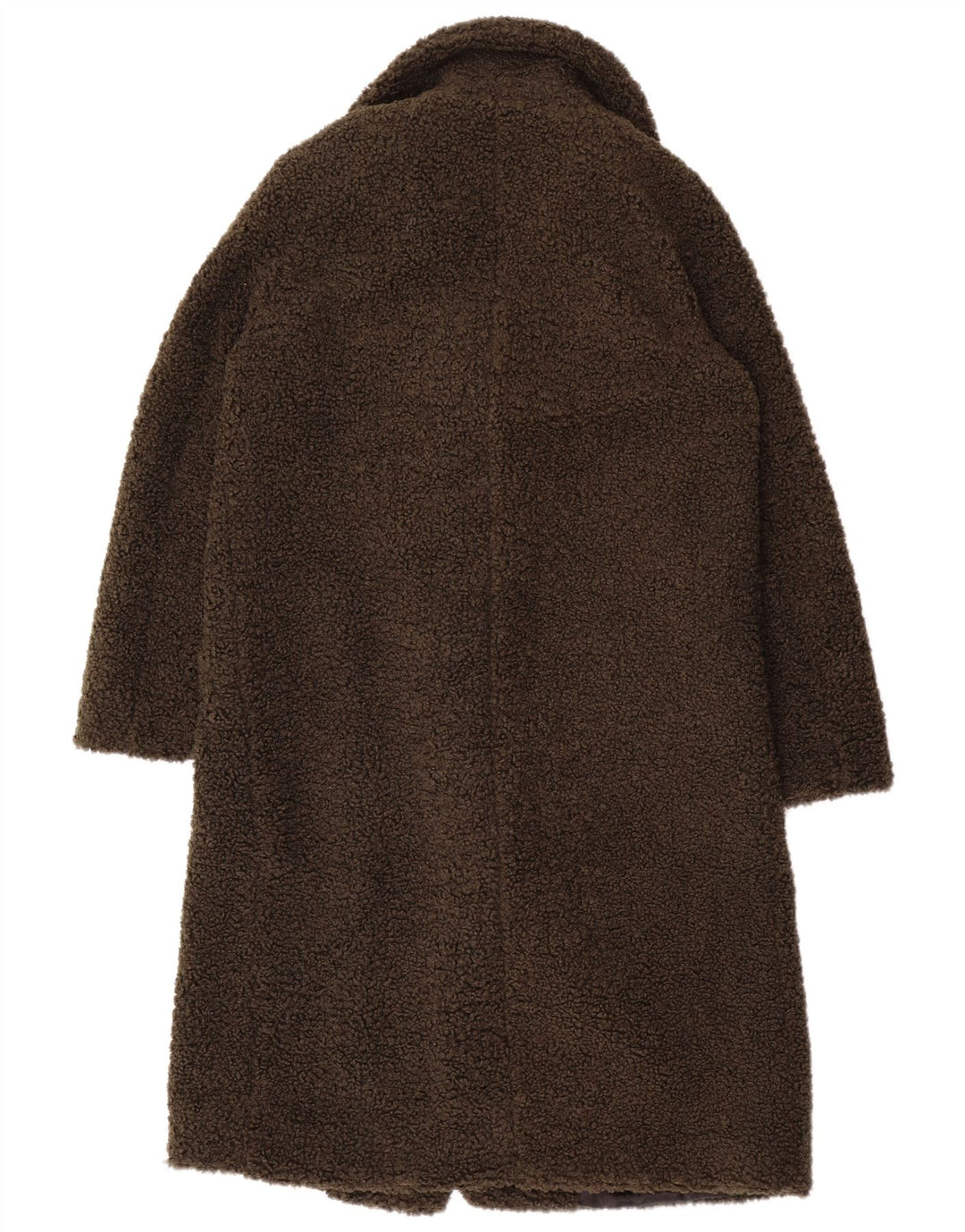 Zara Dame Teddy Bear Overfrakke UK 16 Large Khaki