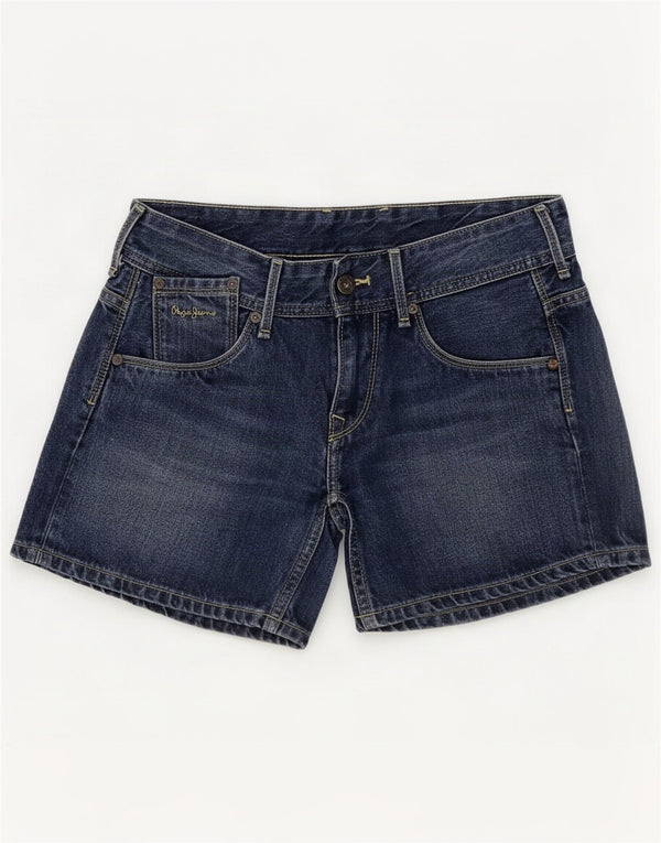 PEPE Jeans Womens Denim Shorts W25 XS Blue Cotton