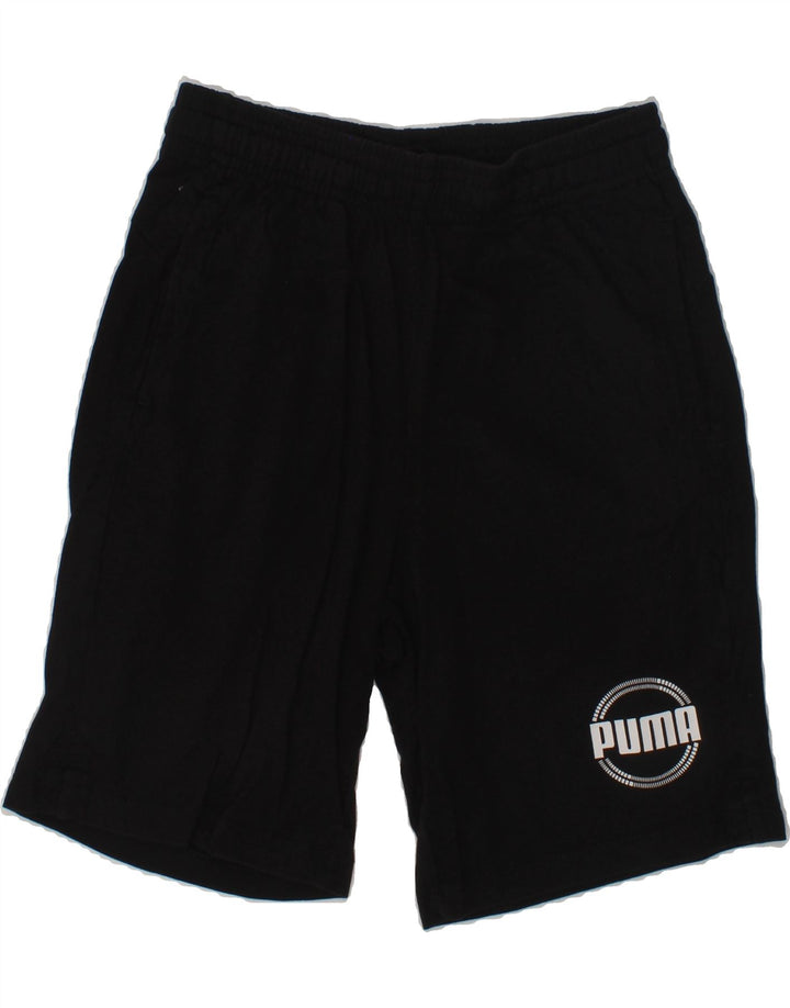 PUMA Boys Sport Shorts 9-10 Years Black | Vintage Puma | Thrift | Second-Hand Puma | Used Clothing | Messina Hembry 