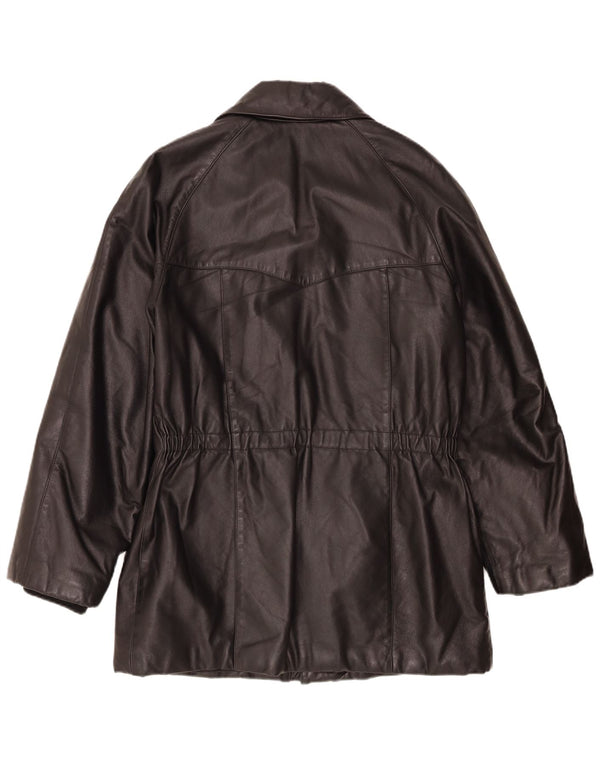 Vintage herre læderjakke IT 48 Medium Sort