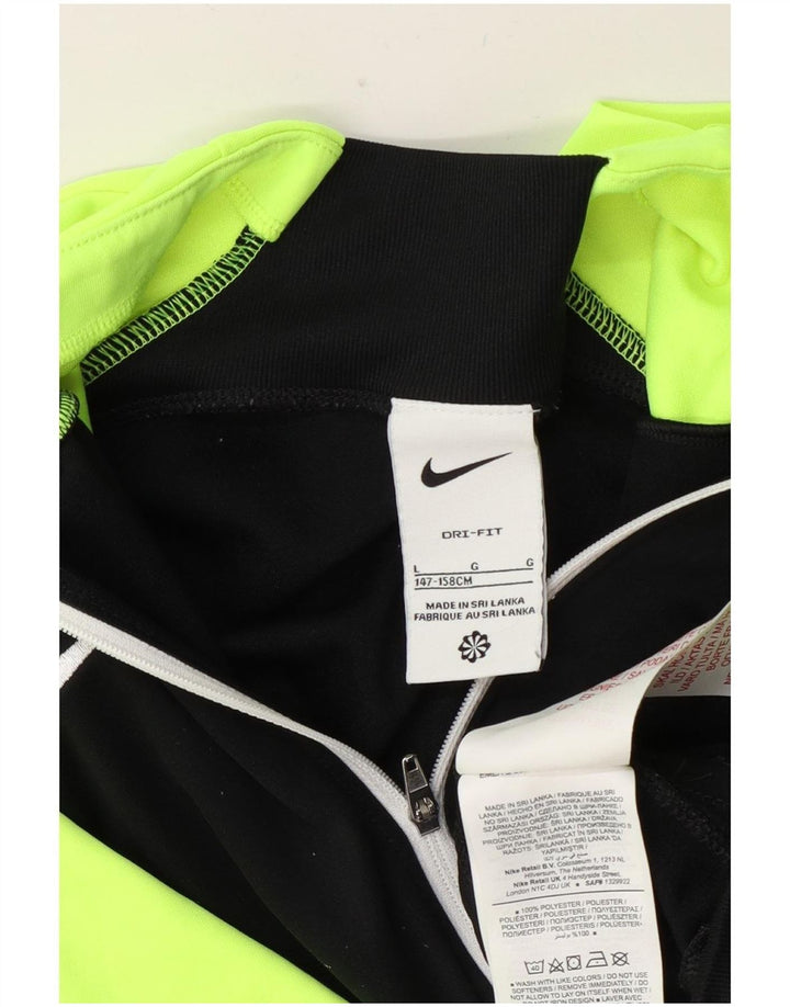 Nike drenge Dri Fit træningsdragt topjakke 12-13 år Stor sort farveblok