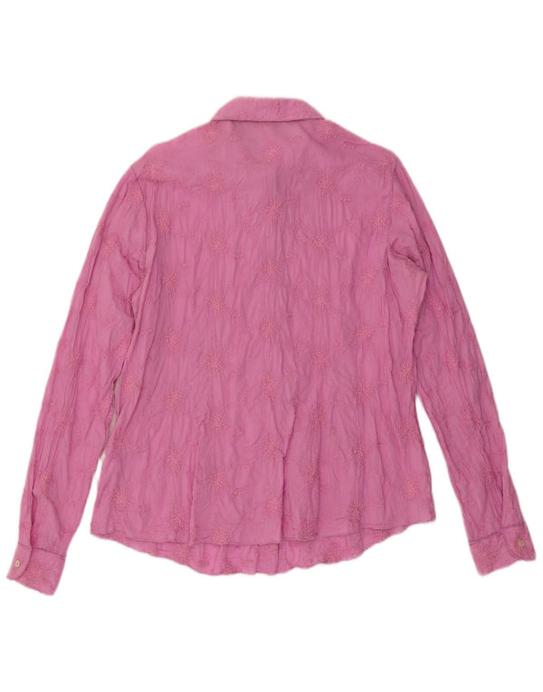 Marlboro Classics Dameskjorte EU 50 3XL Pink Blomsterbomuld