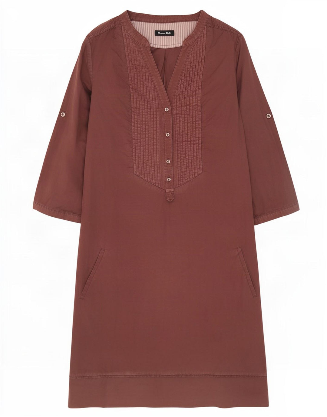 Massimo Dutti Dame 3/4 Ærm Skift Kjole EU 40 Medium Brun