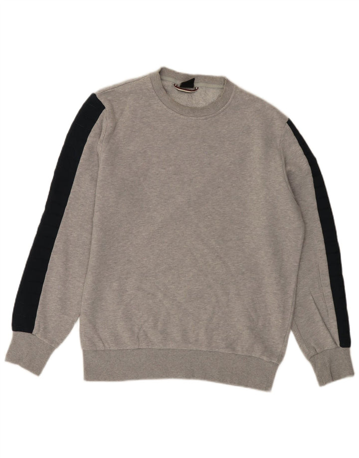COLMAR Sweatshirt til mænd Small Grå Colourblock Bomuld