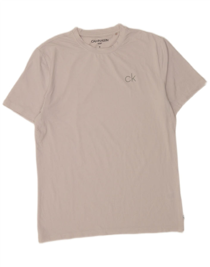 Calvin Klein Herre Golf T-Shirt Top Medium Grey Bomuld