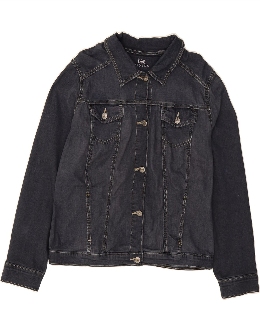 LEE Womens Riders Denim Jacket UK 18 XL Navy Blue Vintage Lee and Second-Hand Lee from Messina Hembry 