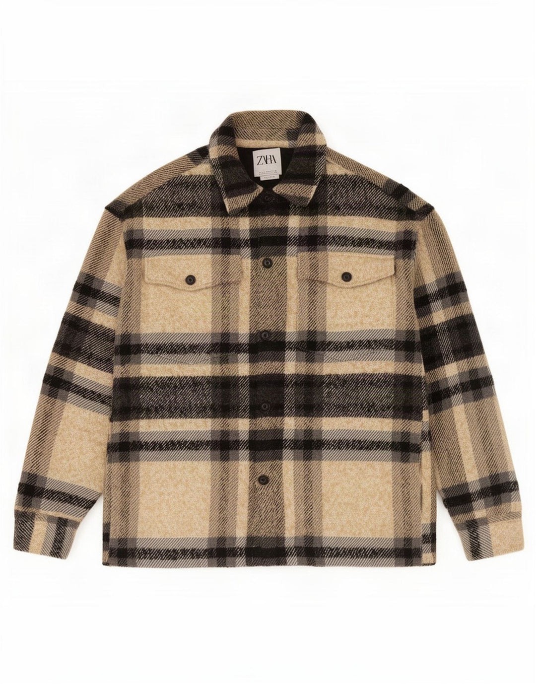 Zara Herre Utility Jacket UK 40 Large Beige Ternet Polyester
