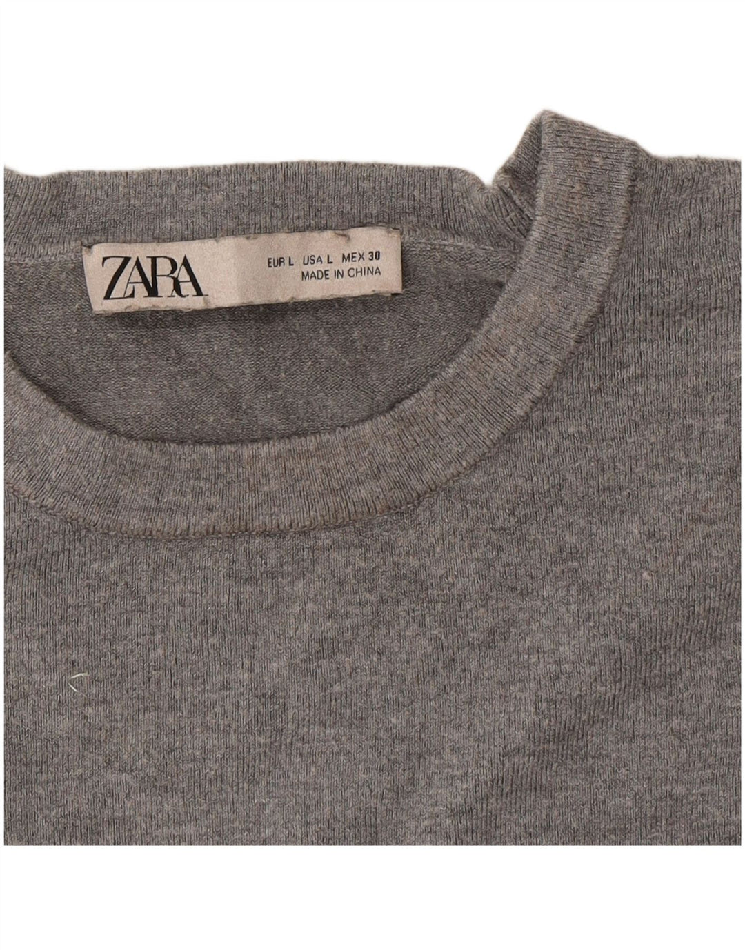 Zara Dame Jumper Sweater UK 14 Stor Grå