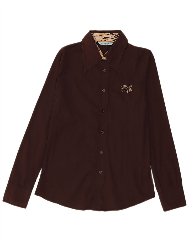 GUESS BY MARCIANO Dameskjorte IT 42 Medium Brun Bomuld