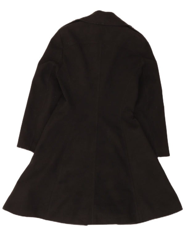Miss Selfridge Womens Military Double Breasted Coat UK 6 XS Black Polyester
