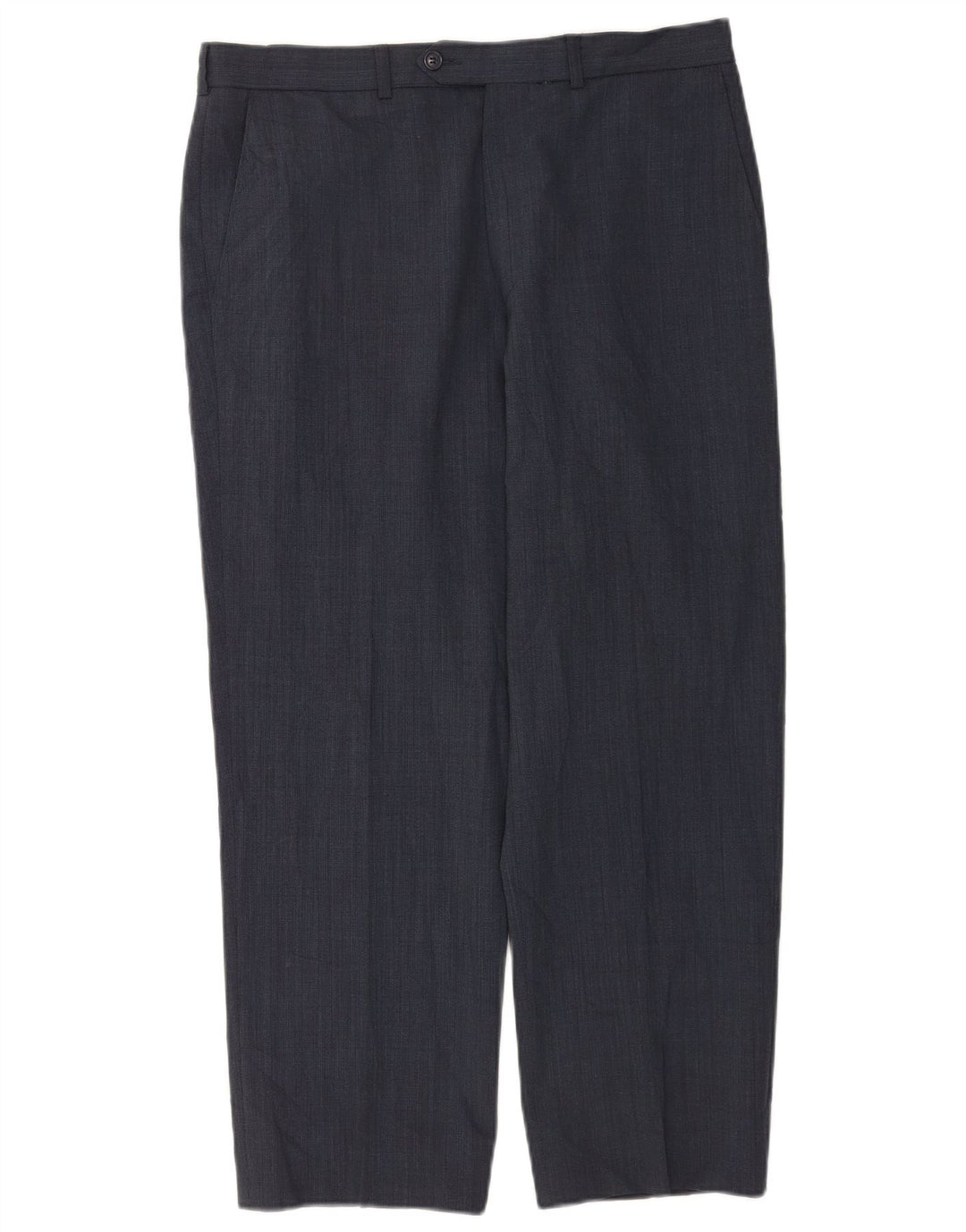 Marks & Spencer Straight Suit Bukser til mænd W34 L29 Marineblå polyester