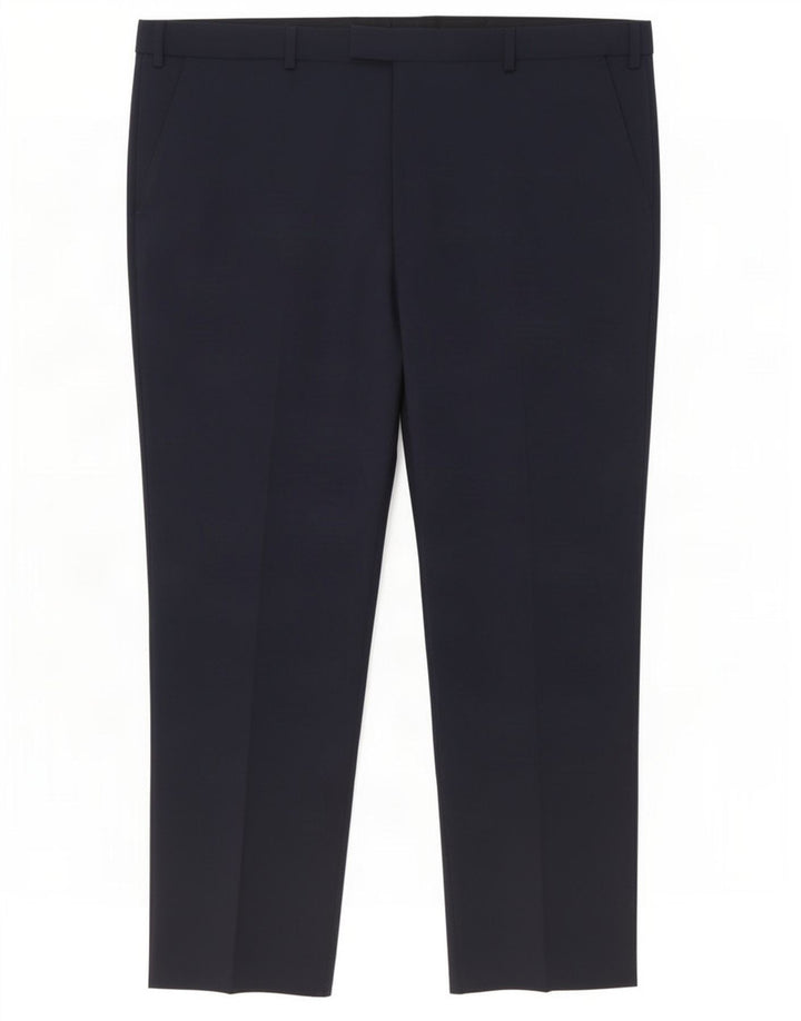 Marks & Spencer Herre Regular Fit Suit Bukser W44 L31 Marineblå polyester