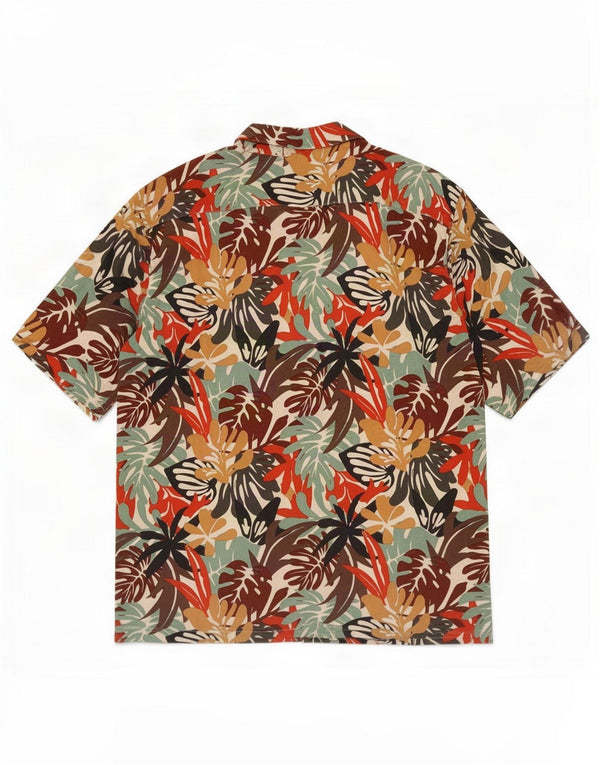Grand & Hills Herre Hawaii kortærmet skjorte 3XL flerfarvet blomster