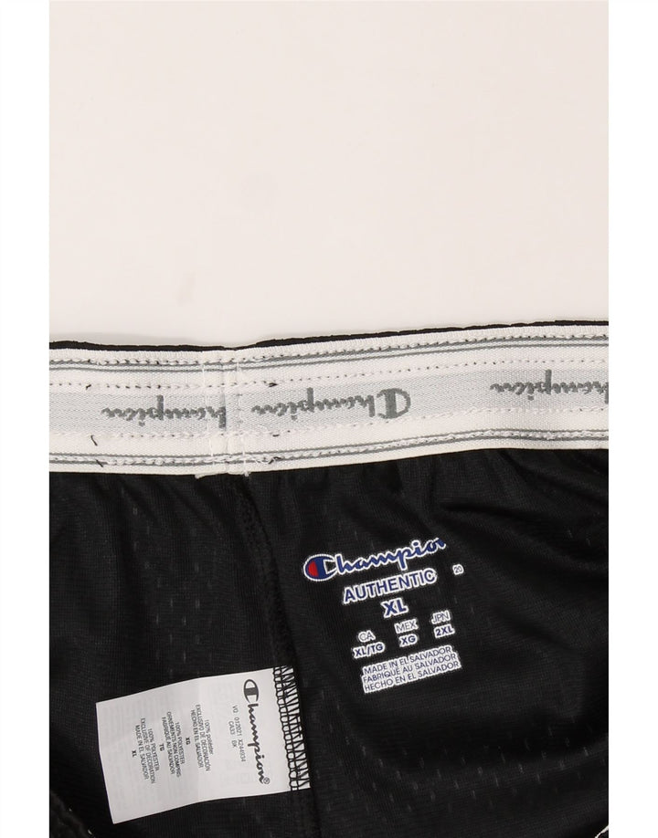 CHAMPION Mens Sport Shorts XL  Black Polyester Vintage Champion and Second-Hand Champion from Messina Hembry 