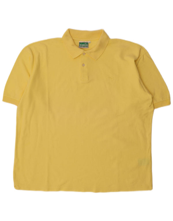 Diadora Herre Polo Shirt IT 54 XL Gul Bomuld