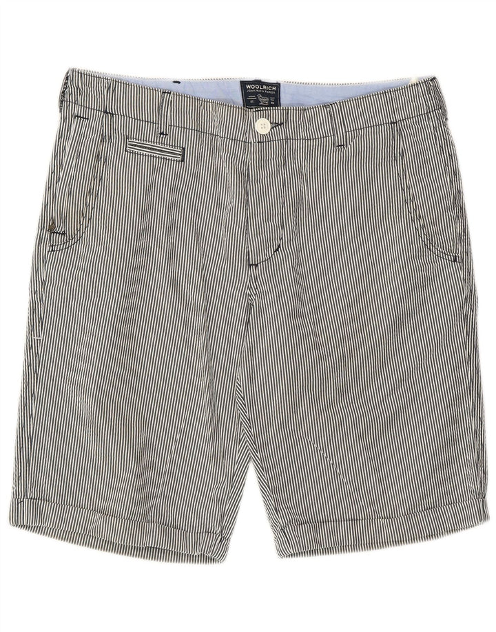 Woolrich Casual Shorts til mænd W32 mellemgrå nålestribet bomuld