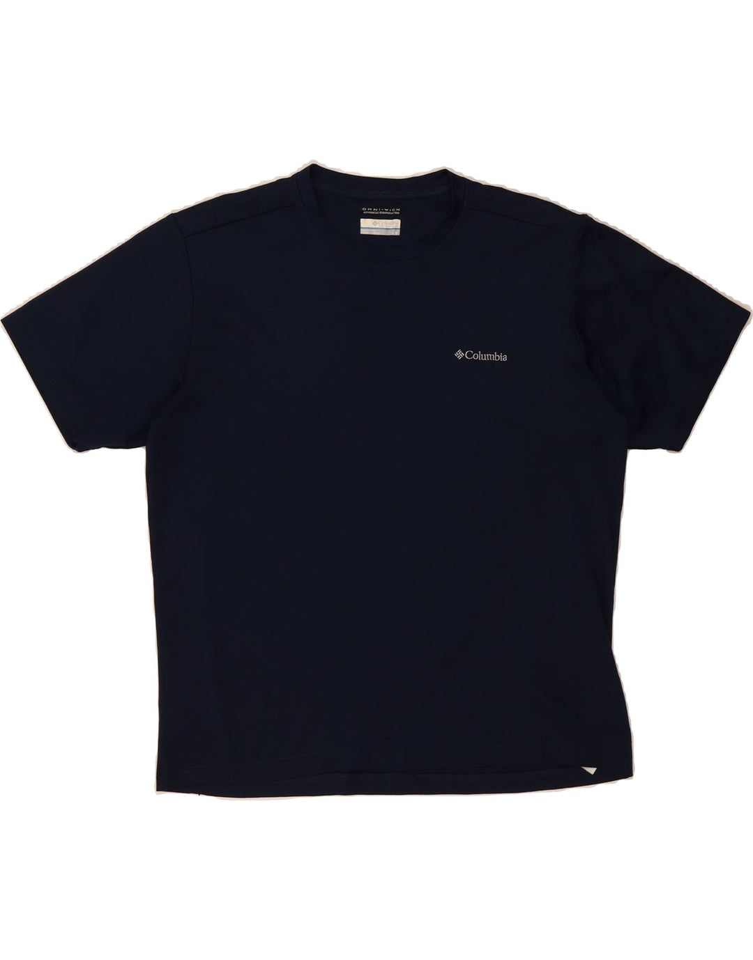 COLUMBIA Mens T-Shirt Top Large Navy Blue Polyester Vintage Columbia and Second-Hand Columbia from Messina Hembry 