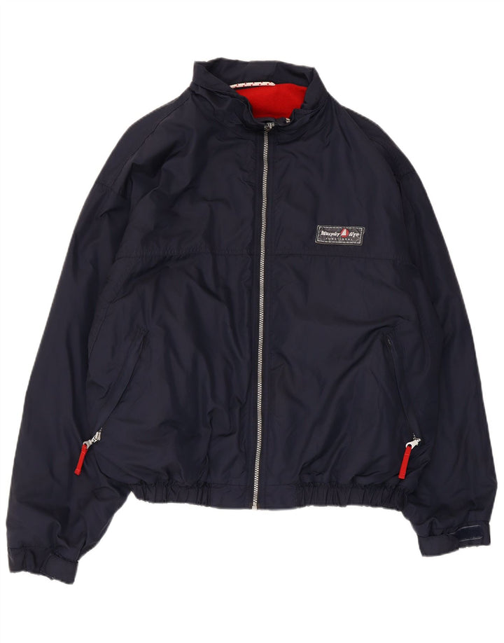 Murphy & Nye Herre Windbreaker Jacket UK 42 XL Navy Blue Polyester