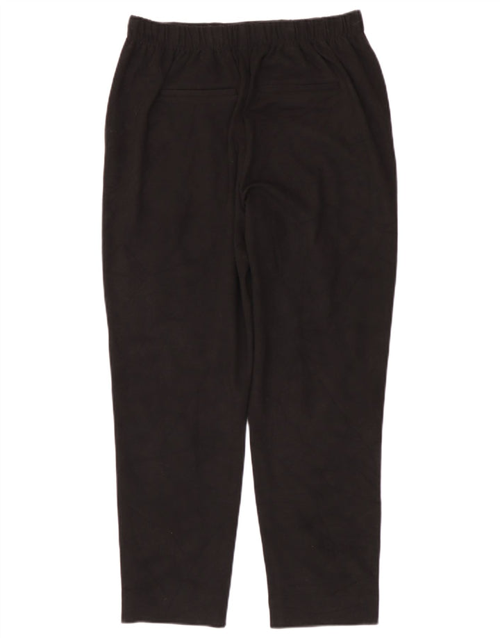 Benetton Womens Tapered Cropped Trousers W30 L25 Sort