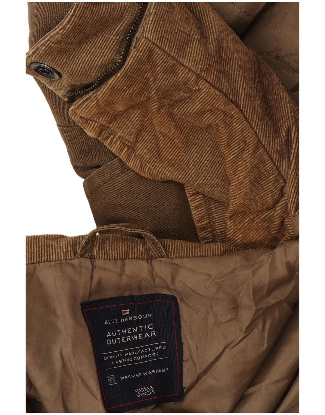 Marks & Spencer Herre Blue Harbor Utility Jacket UK 40 Large Brown