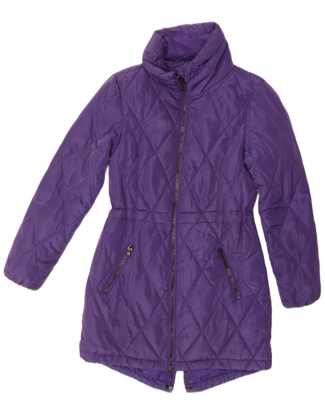 Marks & Spencer Polstret frakke til kvinder UK 8 Lille lilla polyester