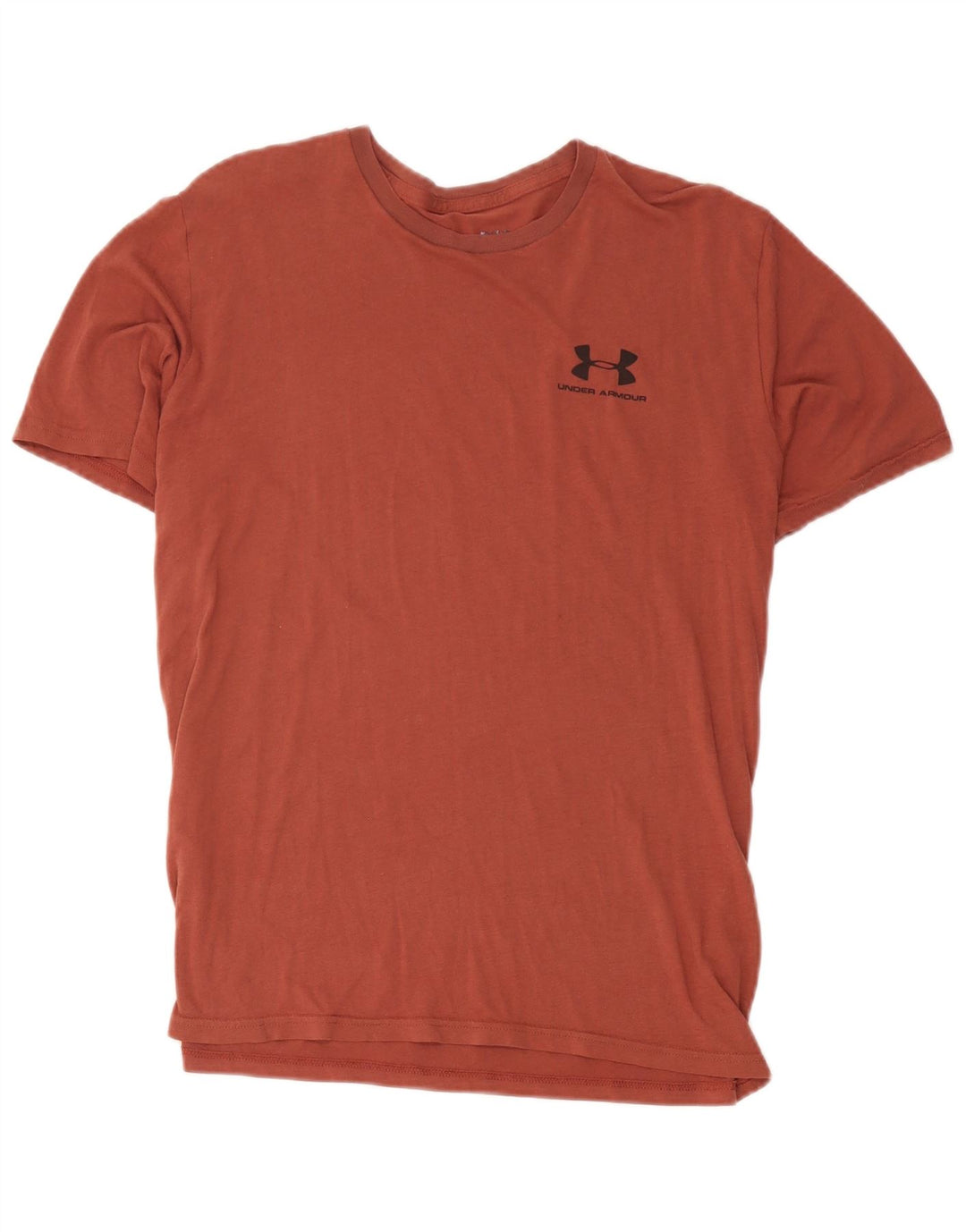 Under Armour Herre Heat Gear T-Shirt Top Medium Brun Bomuld