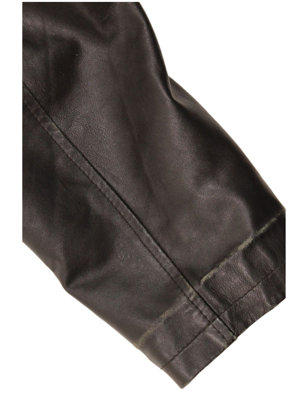 Vintage læderjakke til kvinder UK 14 Medium sort læder