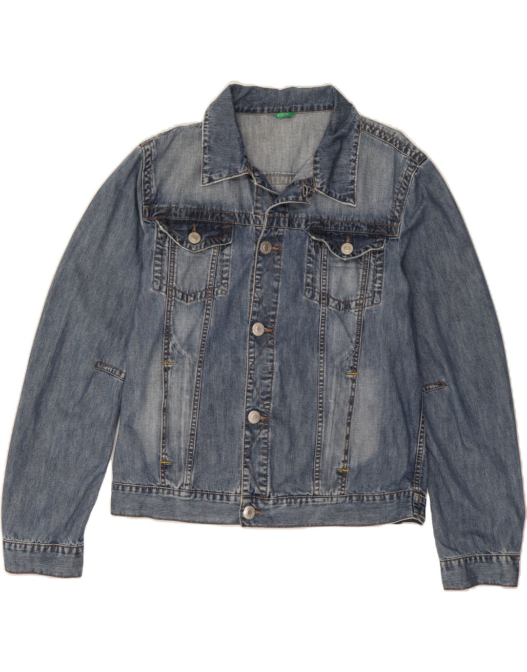 BENETTON Womens Denim Jacket UK 20 2XL Blue Cotton Vintage Benetton and Second-Hand Benetton from Messina Hembry 
