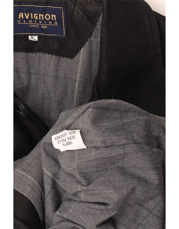 Vintage herre læderjakke UK 42 XL Sort