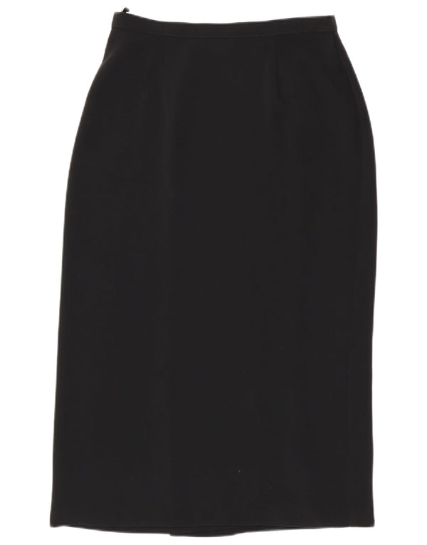 Marks & Spencer Wrap-nederdel til kvinder UK 12 Medium W28 Sort polyester