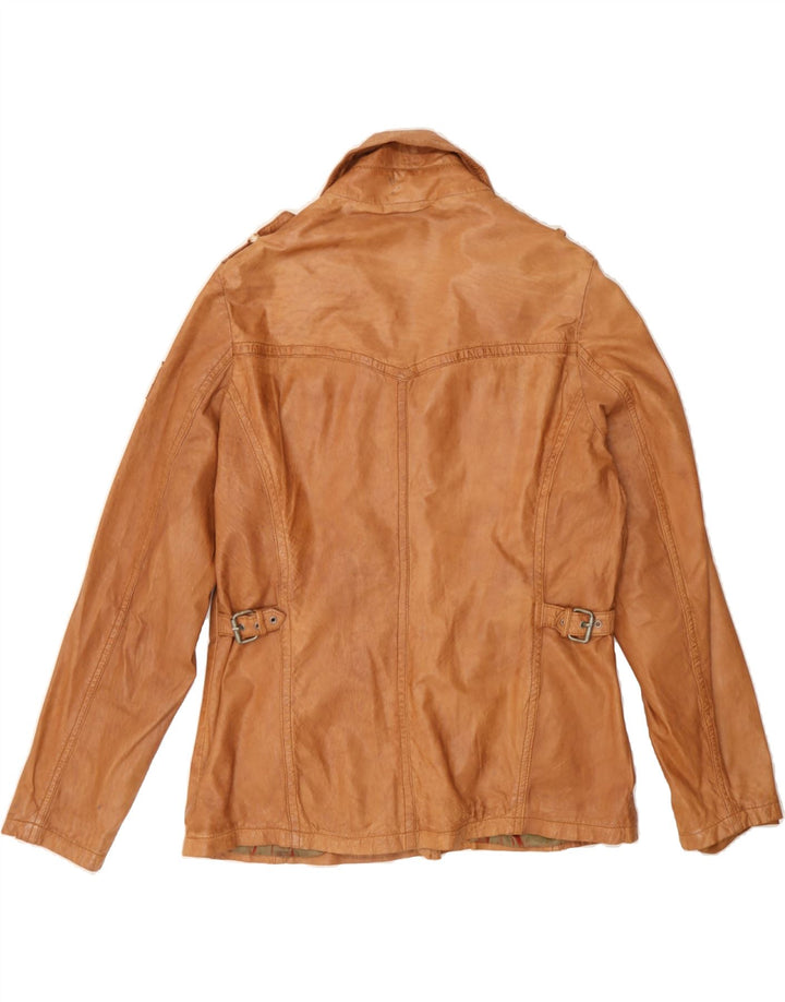 MAURITIUS Womens Leather Jacket EU 40 Medium Brown Vintage Mauritius and Second-Hand Mauritius from Messina Hembry 