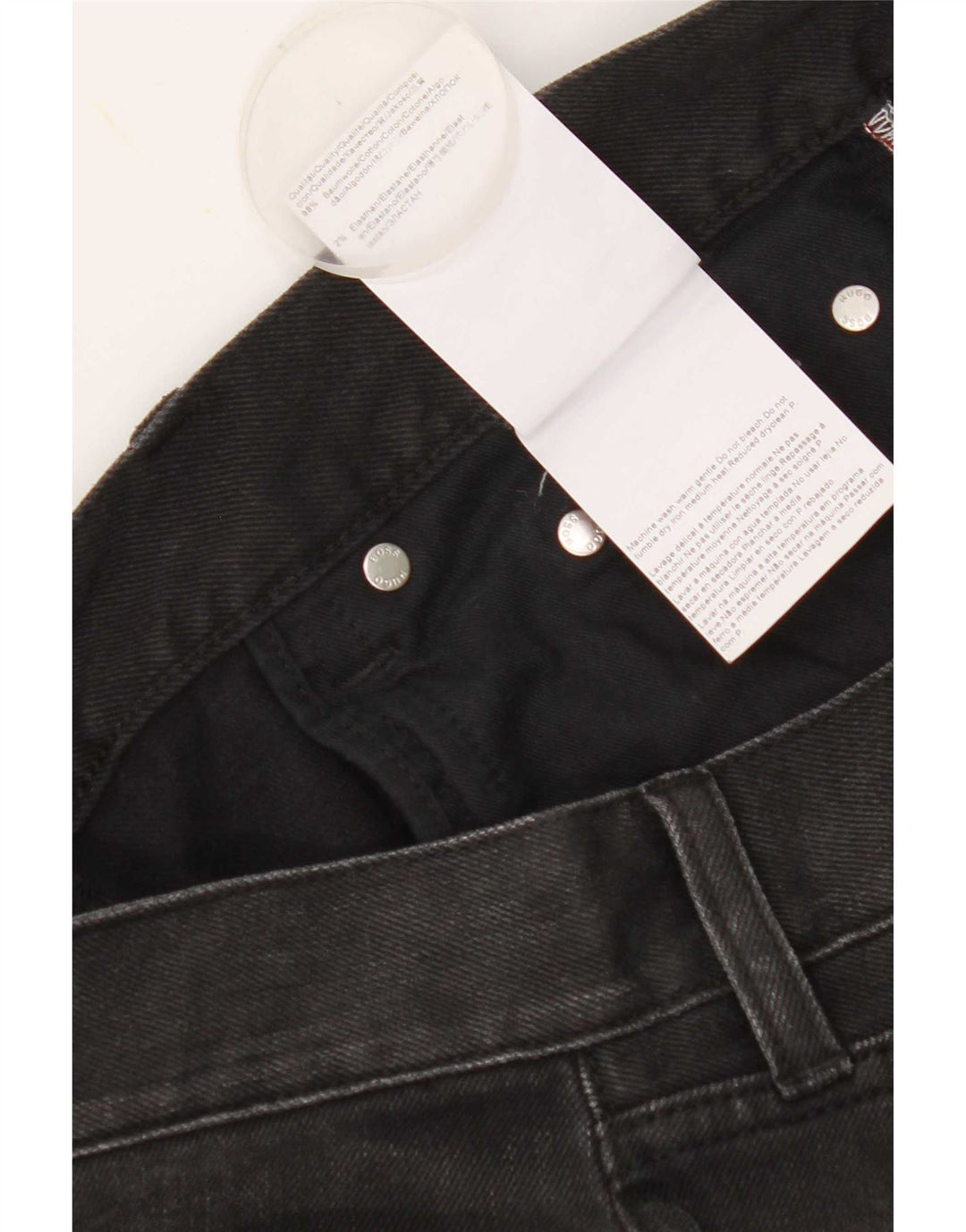 Hugo Boss Straight Jeans til mænd W32 L34 Sort bomuld