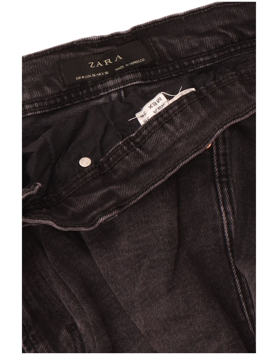 Zara Herre Slim Jeans EU 46 XL W36 L30 Grå