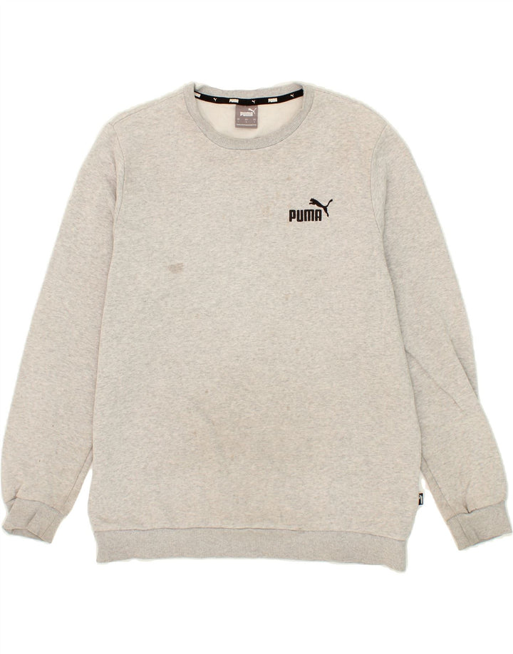 PUMA Mens Sweatshirt Jumper Large Grey Cotton Vintage Puma and Second-Hand Puma from Messina Hembry 