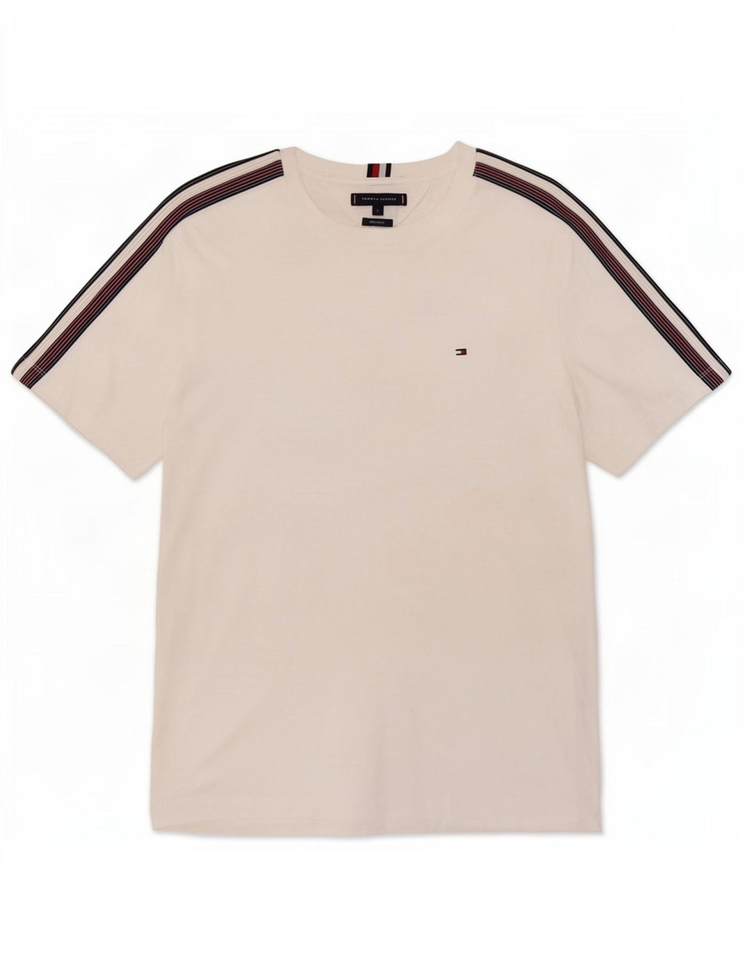 Tommy Hilfiger Herre Regular Fit T-Shirt Top Stor Hvid Bomuld