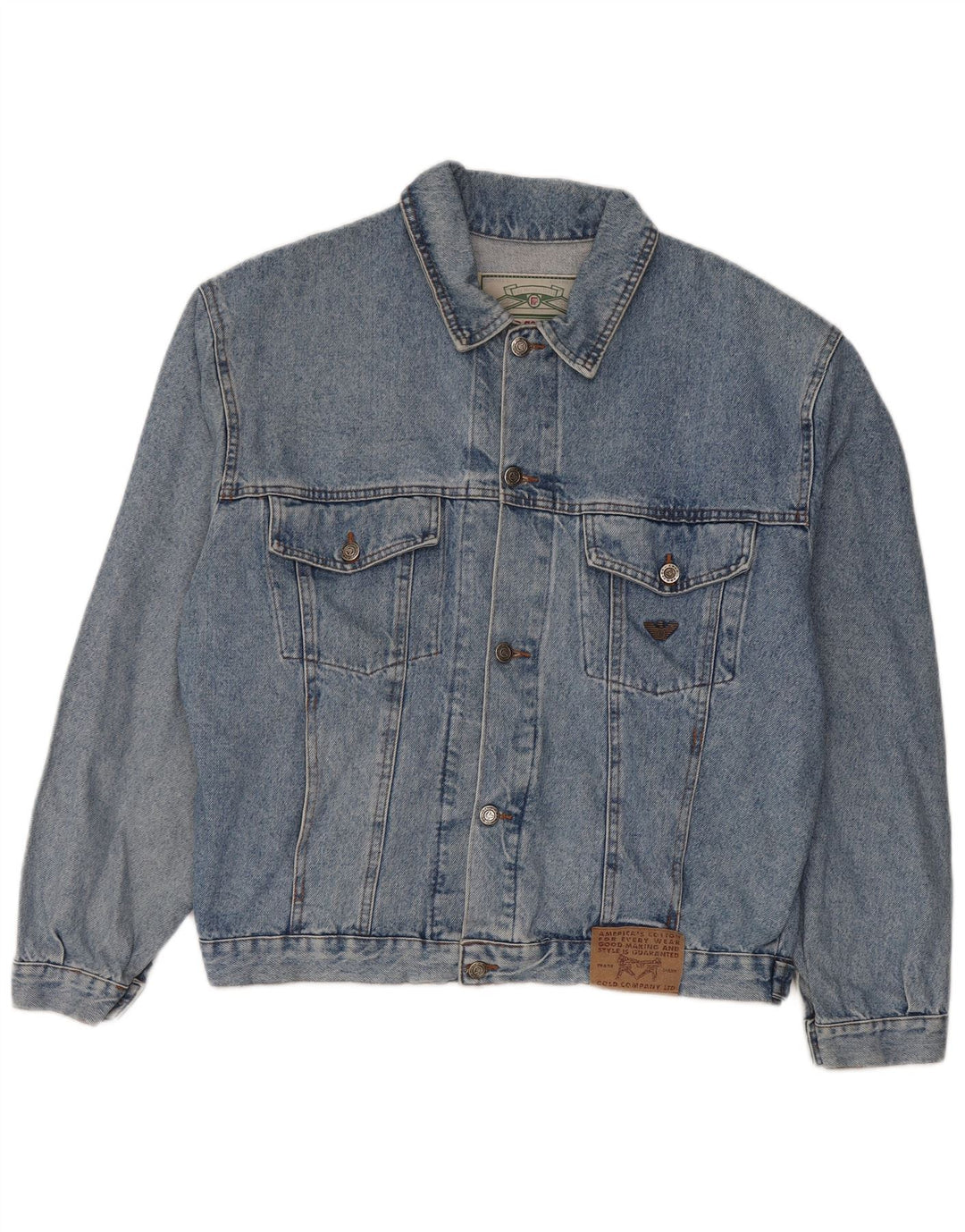 Vintage denimjakke til mænd UK 42 XL blå bomuld