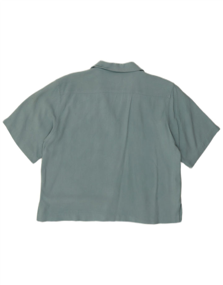 Tommy Bahama kortærmet skjorte til kvinder UK 12 Medium turkis sildeben