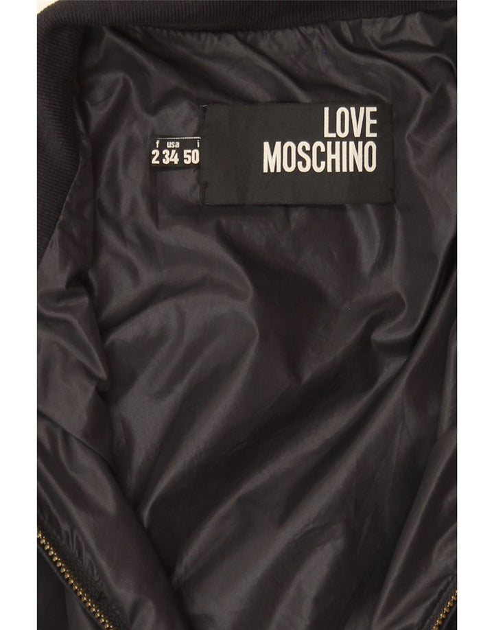 MOSCHINO Womens Bomber Jacket IT 50 XL Black Nylon Vintage Moschino and Second-Hand Moschino from Messina Hembry 